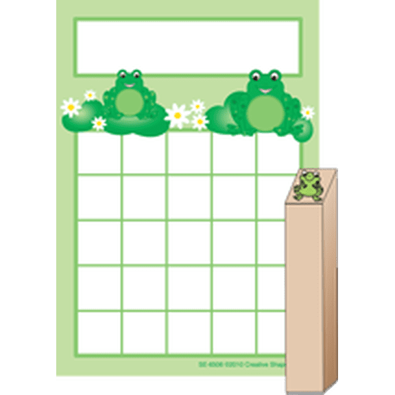 SHAPES ETC. Progress Pad/ Stamp Set - Frogs