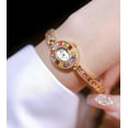 thumbnail image 6 of Vintage Women's Dress Watch Colorful Crystal Oval Bracelet Ladies Small Dial Quartz Waterproof Dainty Wrist Watch Adjustment Tool Included, 6 of 9