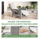 thumbnail image 4 of QinaQin Sillón reclinable de ratán para exterior con respaldo y reposapiés ajustables, mesa abatible y cojín para patio o jardín, 4 of 8