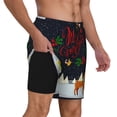 thumbnail image 3 of Gaeub Merry Christmas Elk Mens Swim Trunks Stretch Beach Shorts Quick Dry for Men Swim Shorts Swimwear with Pockets- XX-Large, 3 of 9