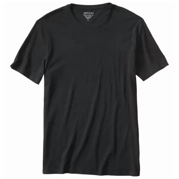 Banana Republic Men's Short Sleeve Crew Neck Tee Black (True Black, XXL)