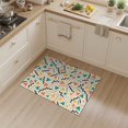 thumbnail image 2 of ODIKA 3'x5' Washable Throw Rug Stain Resistant, Low Profile, Non-Slip Memphis Retro Geometric Hip Abstract Interlocking 80S Squiggle Funky Flowing for Entryway, Kitchen, Mudroom, 2 of 7
