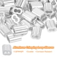 thumbnail image 3 of Unique Bargains 100 Pack Aluminum Crimping Loop Sleeve for 5/64' Diameter Wire Rope, Double Ferrule Aluminum Wire Rope Sleeve, 3 of 6