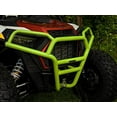 thumbnail image 3 of SuperATV Front Bumper for 2014+ Polaris RZR XP / XP 4 1000|Lime Squeeze|1.75" x 1/16" Wall Steel DOM Steel Tubing|UV Resistant|CNC Machined End Caps|Protects Entire Front End|FBG-P-RZR1K-004-20#AQ, 3 of 5