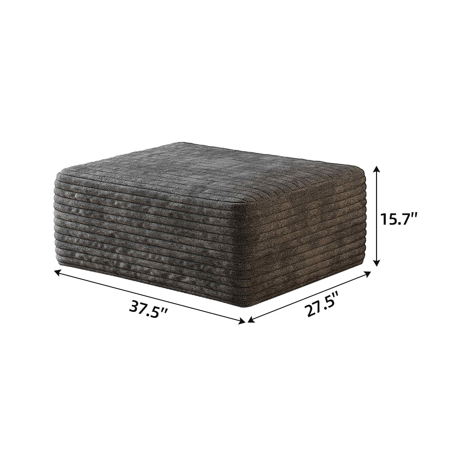 MAYEERTY Cloud Sofa Ottoman, Plush Fabric Upholstered Footrest, No Assembly Required for Living Room Leisure Area