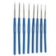 thumbnail image 1 of Ganchos de ganchillo, mango ergonómico fino azul, tratamiento de pulido, juego de agujas de tejer de acero inoxidable para tejer (8 uds), 1 of 5