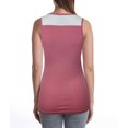 thumbnail image 3 of SUMONA Women Round Neck Accent White Two Tone Casual Basic Ribbed Tank Top, 3 of 3
