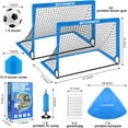 thumbnail image 2 of Kids Soccer Goal for Backyard Set - 2 Set of 6X4 / 4X3 ft Toddler Soccer Nets Training Equipment, Soccer Ball, Pop Up Portable Soccer Set for Kids and Youth Games and Training Goals Ages 3-16 Gift, 2 of 7
