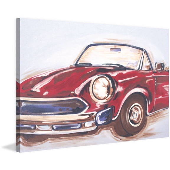 Marmont Hill "Vintage Car" by Reesa Qualia Painting Print on Wrapped Canvas
