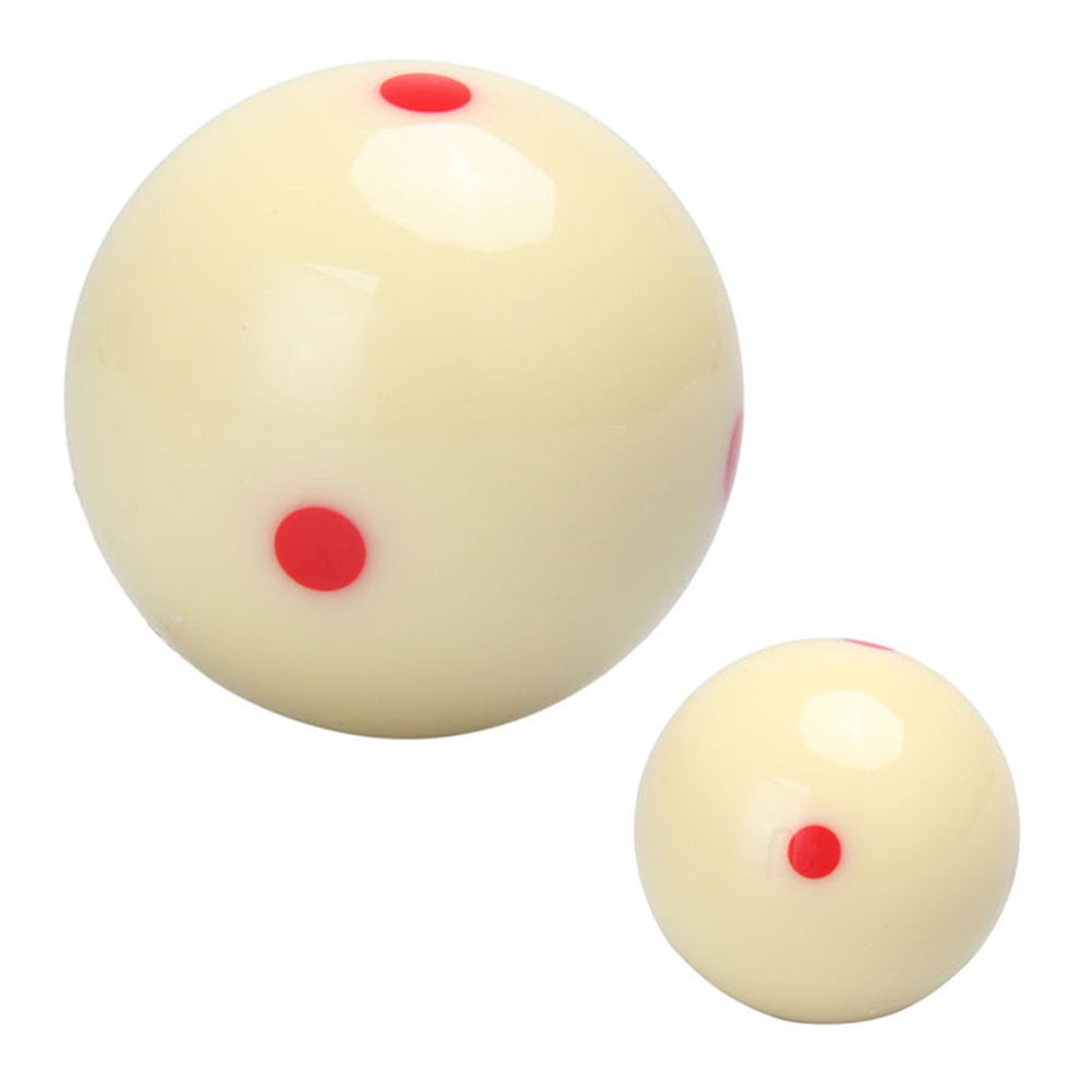 5.72cm Resin Billiard Training Ball Red Dot-Spot Practice Pool Balls Adult White