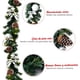 thumbnail image 3 of Guirnalda de Navidad Costway Iluminada 270 cm Con 50 Luces LED Piñas Pelotas Plateadas y Hojas, 3 of 7