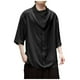 thumbnail image 5 of Camisa de manga corta irregular de seda helada para hombre - Diseño de pelo oscuro, mezcla de algodón, 5 of 8