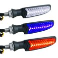 thumbnail image 4 of Motorcycle LED Turn Signal Lights Water Double Color FlowingBlinker Lamps Daytime Running Light Pack Of 2, 4 of 9