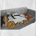 thumbnail image 5 of Pi Soft Flannel Fleece Throw Blanket, Greek Letter in Comic Book Style with Half Tone Dots, Cozy Plush for Indoor and Outdoor Use, 70" x 90", Orange Grey, by Ambesonne, 5 of 5