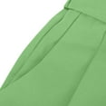 thumbnail image 4 of jtjvou Women's High Waisted Work Pants Button Down Business Office Trousers Long Straight Leg Dress Pants with Pockets Green S, 4 of 6