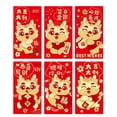 thumbnail image 3 of Lubelski 6Pcs Chinois Dragon Enveloppes Rouges Conception Unique Sacs d'Argent de Chance Traditionnelle pour les Célébrations du Festival de Printemps, 3 of 8