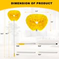 thumbnail image 5 of Vislone Home Reusble Microfiber Ceiling Fan Duster with 13" to 49.7" Extendable Handle Pole, Yellow, 5 of 7