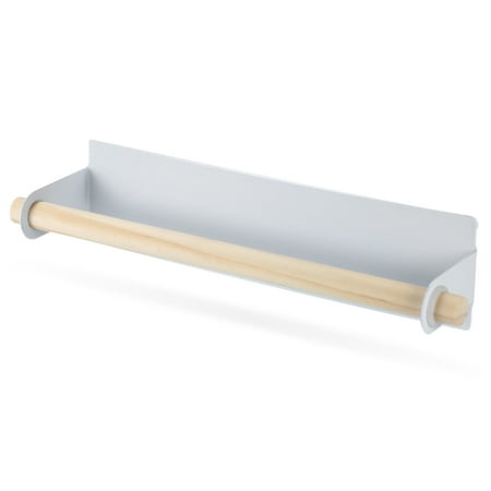 Roll Top Cover Rail - Space-saving Towel Bar Self-adhesive Single Pole Towel Bar Towel Holder Towel Rack Plastic Wrap Holder Paper Roll Holder Closet Hanging Bar