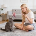 thumbnail image 4 of Cat Feather Teaser Wand Toy with Bell Interactive Cat Play Stick 360° Rotation Replaceable Feathers for Kittens Adult Cats Exercise Training Bonding Home Daily Play Enrichment Supplies, 4 of 6