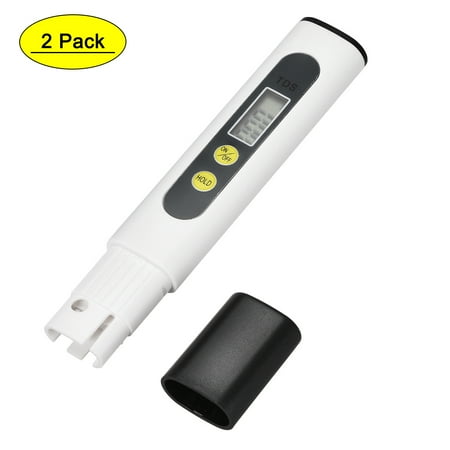 Uxcell 0-9990 PPM TDS Meter Digital Water Tester White and Black for Aquarium Pool 2 Pack