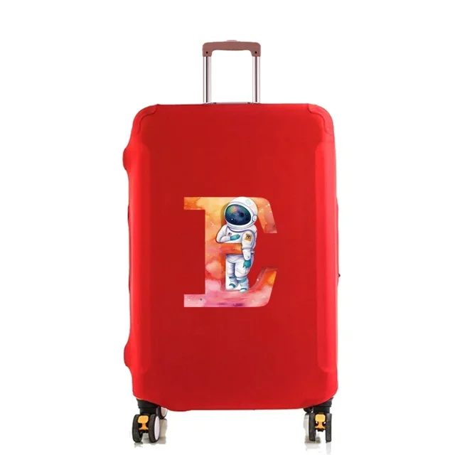 Housse de Protection pour Bagage, Étui à Tige Rétractable Réutilisable pour Motif Imprimé Astronautique Lavable 18-32 Pouces, Accessoires de Voyage, Lettre 8astronaute E S