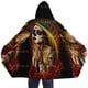 thumbnail image 4 of Capa Gruesa y cálida con capucha para hombres, abrigo con estampado 3D de calavera de sangre y muerte, bata de lana a prueba de viento, manta con capucha-4, 4 of 4