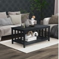 thumbnail image 3 of Black Modern Coffee Table with Storage Shelf 2-Tier Living Room Table Rectangular Center Table 40 Inch Wooden Coffee Tables for Living Room Furniture for Living Room, Meeting Room, Office, 3 of 18