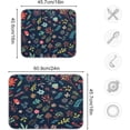 thumbnail image 3 of SKYSONIC Dish Drying Mat Wild Flowers Leaves Absorbent Dish Drainer Kitchen Counter,Super Absorbent Dish Drying Pads Dish Drainer Rack Pads 16x18, 3 of 6
