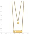 thumbnail image 2 of Stainless Steel Yellow Ip Plated Love Heart Bar Multi-strand 1.5inch Ext Necklace 15.5 Inch Strand Necklace for Women, 2 of 2