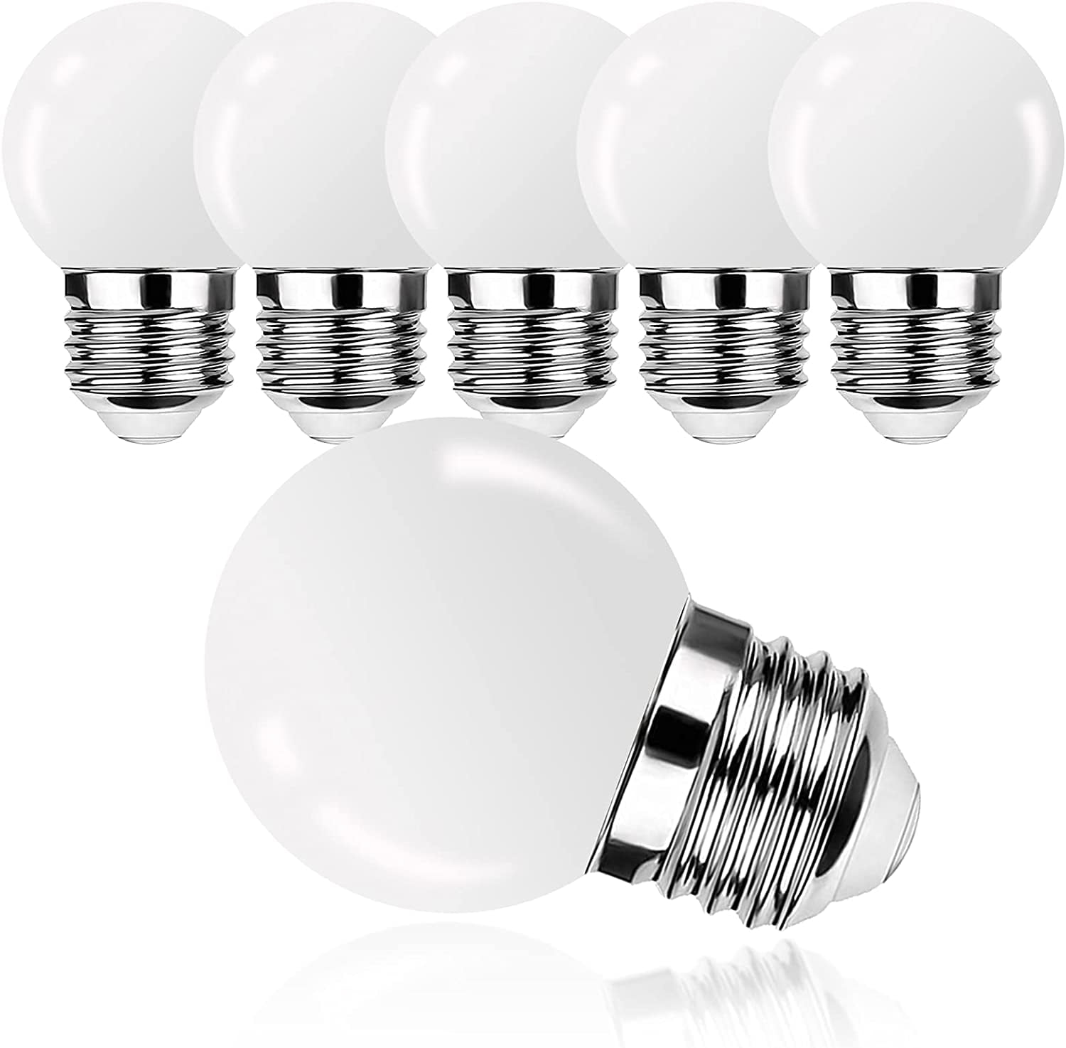 Monnik kraam waarom E26 LED Light Bulb,G14 1W,1 Watt Small Night Light Bulbs,3000K Warm  White,80LM,10W Equivalent,for Bedroom, Ceiling Fan, Table Lamp, Kitchen,  Pendant Fixtures,Vanity,120V,Not Dimmable,6 Pack - Walmart.com