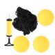 thumbnail image 2 of Accesorio De Voleibol, Mini Juego De Voleibol, Amarillo Ligero Portátil Con Inflador De Red Ajustable Tres Bolas Para Campus Universitario Parte Trasera Del Auto, 2 of 8