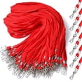 thumbnail image 1 of HLONK 200 Pcs Lanières Rouges avec Clips pour Badges d'Identité - Sangles de Cou Durables pour Bureau et École, 1 of 4