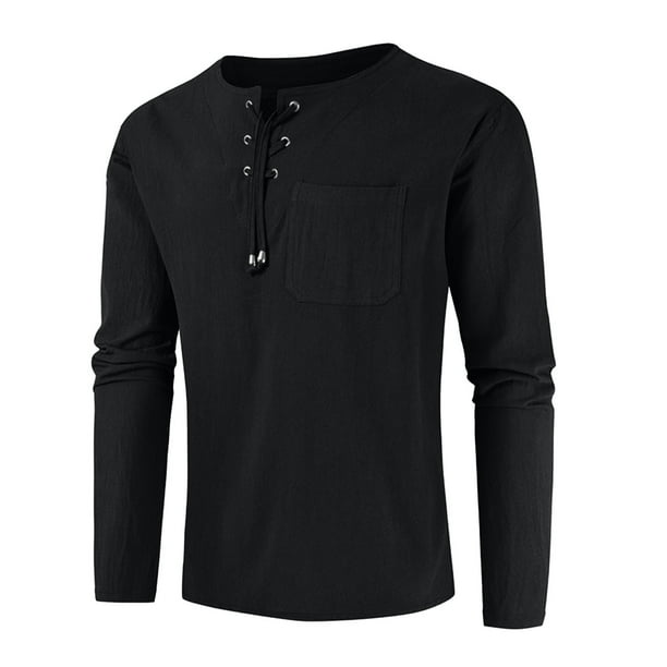 Camisas Para Hombre Camisas de Manga Larga Casual Suéter Sólido Suéter Con Cuello en V Suéter Deportivo Suéter de Fondo Blusa Odeerbi ODB177826