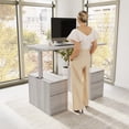 thumbnail image 2 of Stratus 60W Standing Desk with Drawers in Platinum Gray - Engineered Wood, 2 of 8