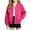 Hot Pink, variant on Girls Bomber Jacket Button Down Snap Varsity Casual Lightweight Outerwear Coat Purple Size 4T