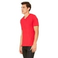 thumbnail image 3 of Bella Canvas Mens Jersey V-Neck Tee, L, Red, 3 of 3