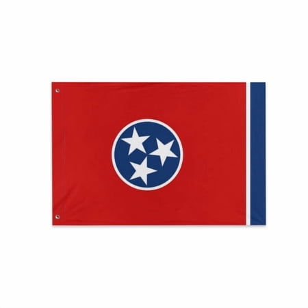 Double Sided Tennessee State Flag 3x2 Ft Outside Tennessee Flags TN Flag with 2 Brass Grommets for Indoor Outdoor Decor