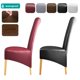 thumbnail image 2 of Fundas impermeables de tela PU para silla de comedor, Protector elástico de Color sólido para sala de estar, Tamaño XL, 2 of 4