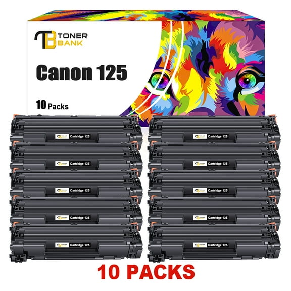 Toner Bank Compatible Toner Cartridge Replacement for Canon 125 High Yield (Black, 10-Pack,3484b001)
