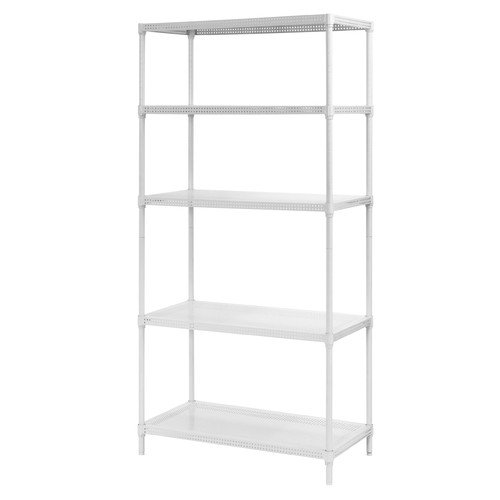 Muscle Rack 35"W x 18"D x 71"H 5Tier Perforated Steel Shelving Unit