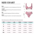 thumbnail image 4 of Kdxio Haear Strawberry Print Women's 2 Piece High Waisted Wrap Spaghetti Strap Summer Swimsuit Bikini Set-Small, 4 of 7
