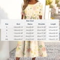 thumbnail image 4 of TaTaai Women's Knee-Length Floral Dress with Short Sleeves, Round Collar, and Comfortable Casual Silhouette Gift, 4 of 7