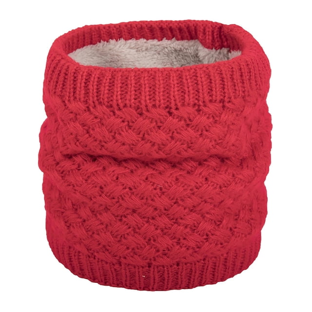 Lovers Winter Solid Line Patchwork Warm Knit Cowl Neck Cotton Scarf Shawl Ring Neckerchief winter gloves Multicolor