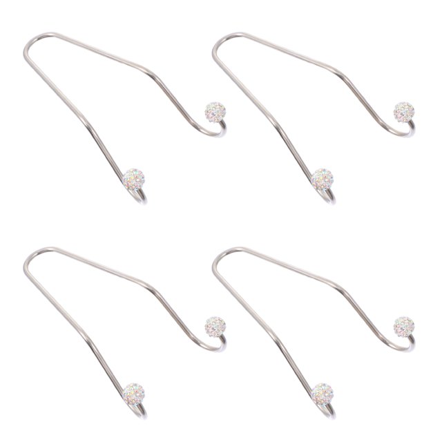 OULII 4Pcs Silver Stainless Steel Headrest Organizer Hooks for Car Backrest Storage