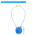 thumbnail image 2 of Uxcell Small Combination Lock 11.8 Inch, 3 Pack 3 Digit Padlock for Locker, Bright Blue, 2 of 6