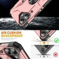 thumbnail image 3 of SaniMore for iPhone 16 Multi-Functional Case, Rugged PC Magnetic Cover Built-in Car Mount & 360° Rotatable Metal Ring Kickstand Military Grade Shockproof Protective Shell, Rosegold, 3 of 8
