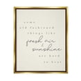 thumbnail image 4 of Stupell Industries Fresh Air & Sunshine Comforting Cursive Typography Graphic Art Metallic Gold Floating Framed Canvas Print Wall Art, Design by Daphne Polselli, 4 of 5