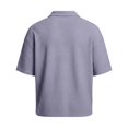 thumbnail image 6 of JAJAHO Polo Shirts For Men Casual Oversized Waffle Quarter Zip Half Sleeve Drop Shoulder Solid Color Lapel Shirts Summer Versatile Tops, 6 of 6