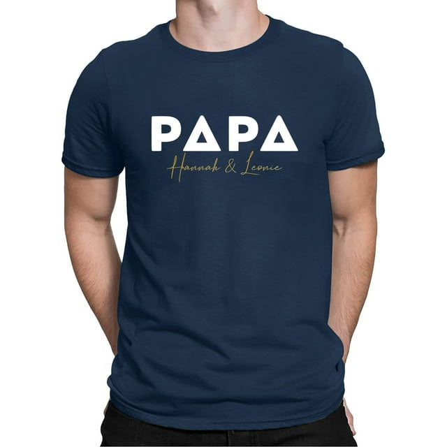 SOMOWI T-Shirts pour Hommes Papa Col Rond Manches Courtes avec Imprimé Unique T-Shirts Graphiques Marine 2TG