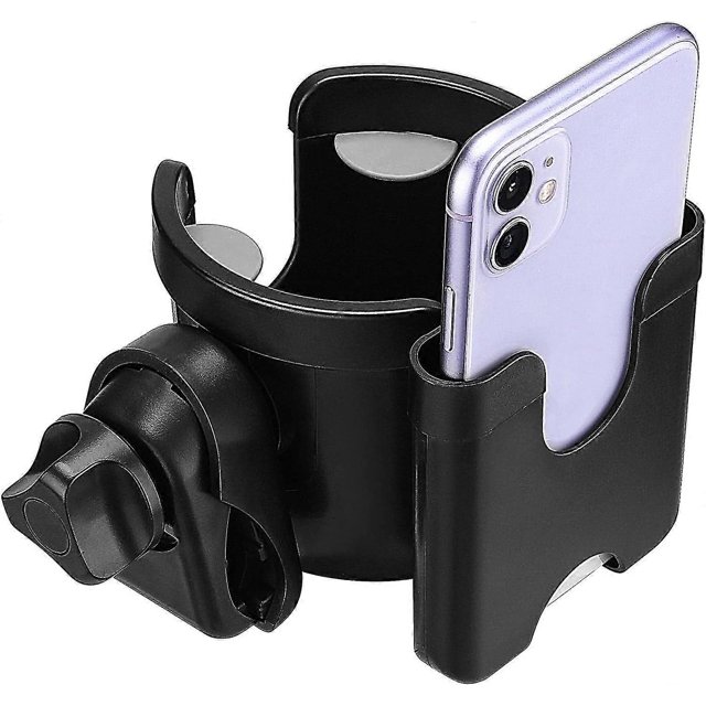 Universal Adjustable Cup Holder With Phone Holder For Baby Stroller,wheelchair,walker,bike,scooter